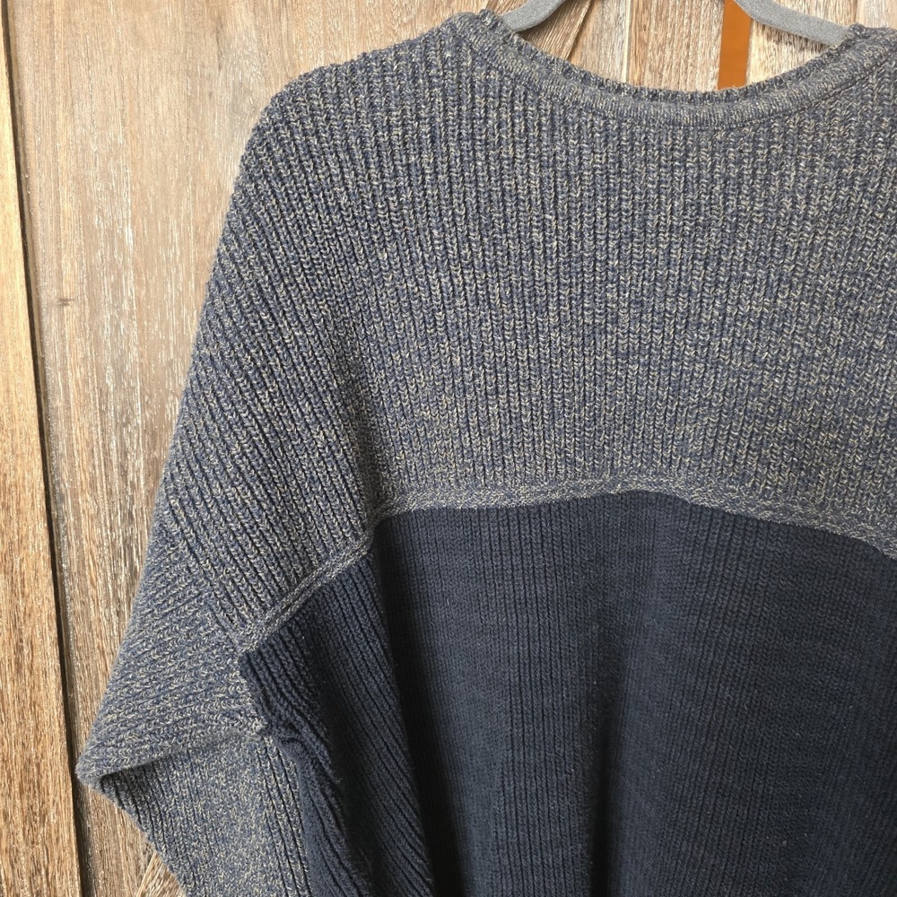 North Bay Outfitters Sweater Adult Size Blue Cable Knit Pull Over Vintage - Picture 2 of 7
